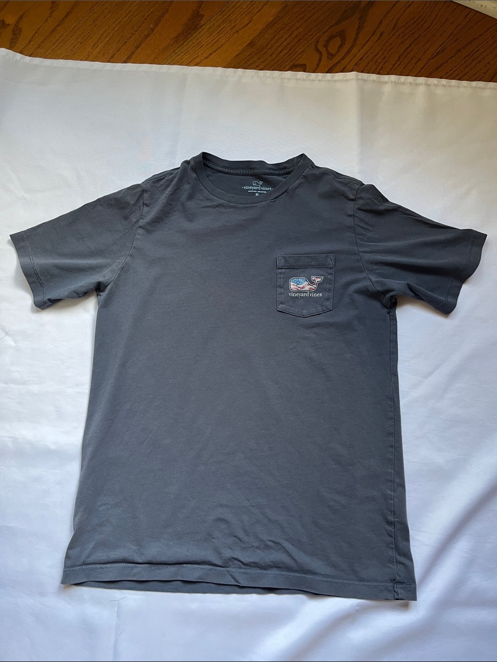 Vineyard Vines Boys Short-Sleeve Pocket Tee - Charcoal Gray/navy